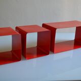 Modular bookcase made up of 3 boxes