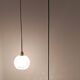 Two-light pendant in a cascade of cut crystal globe