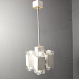 Vintage italian cubic chandelier by Gaetano Sciolari, 1970s