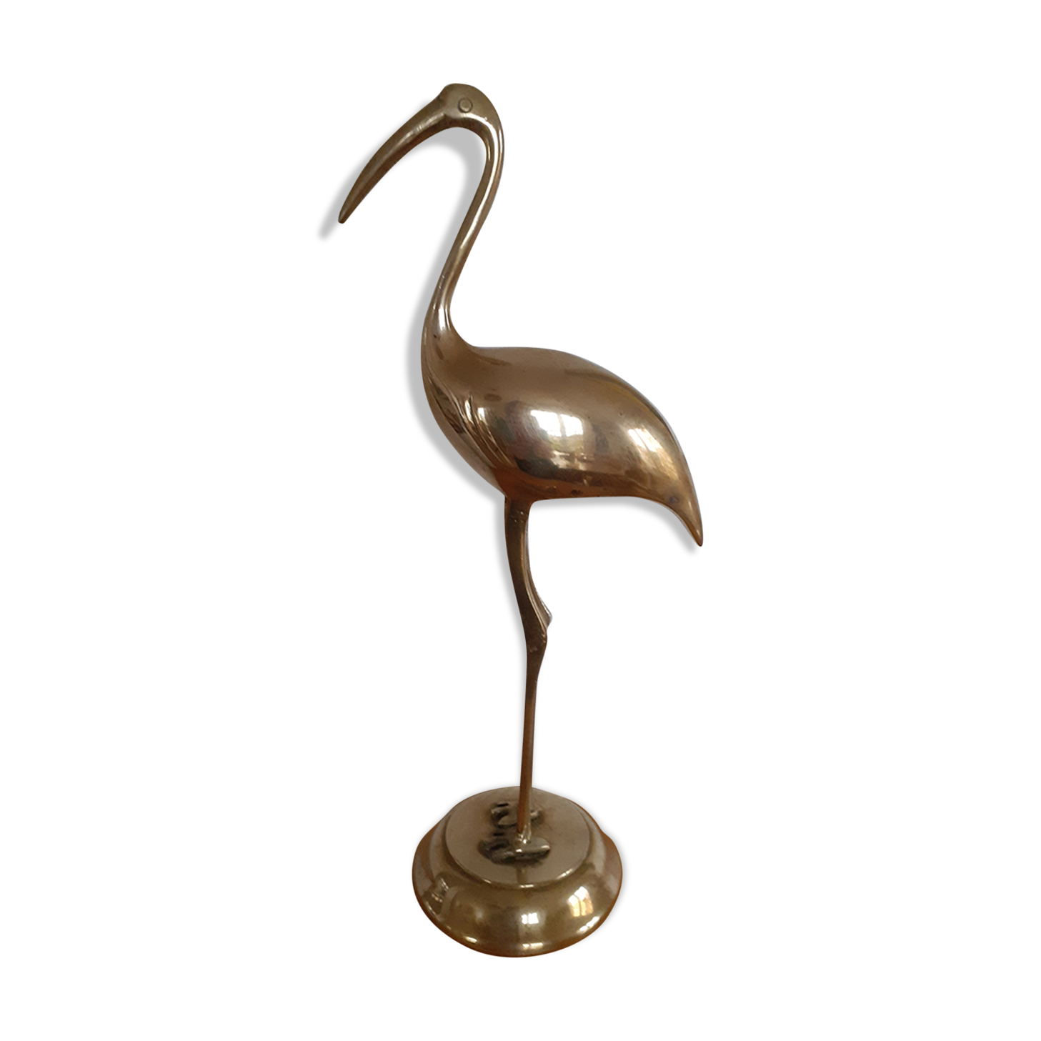 Flamant rose en laiton 30 cm