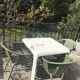 Table set and 4 garden chairs