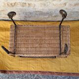 Rattan rolling table