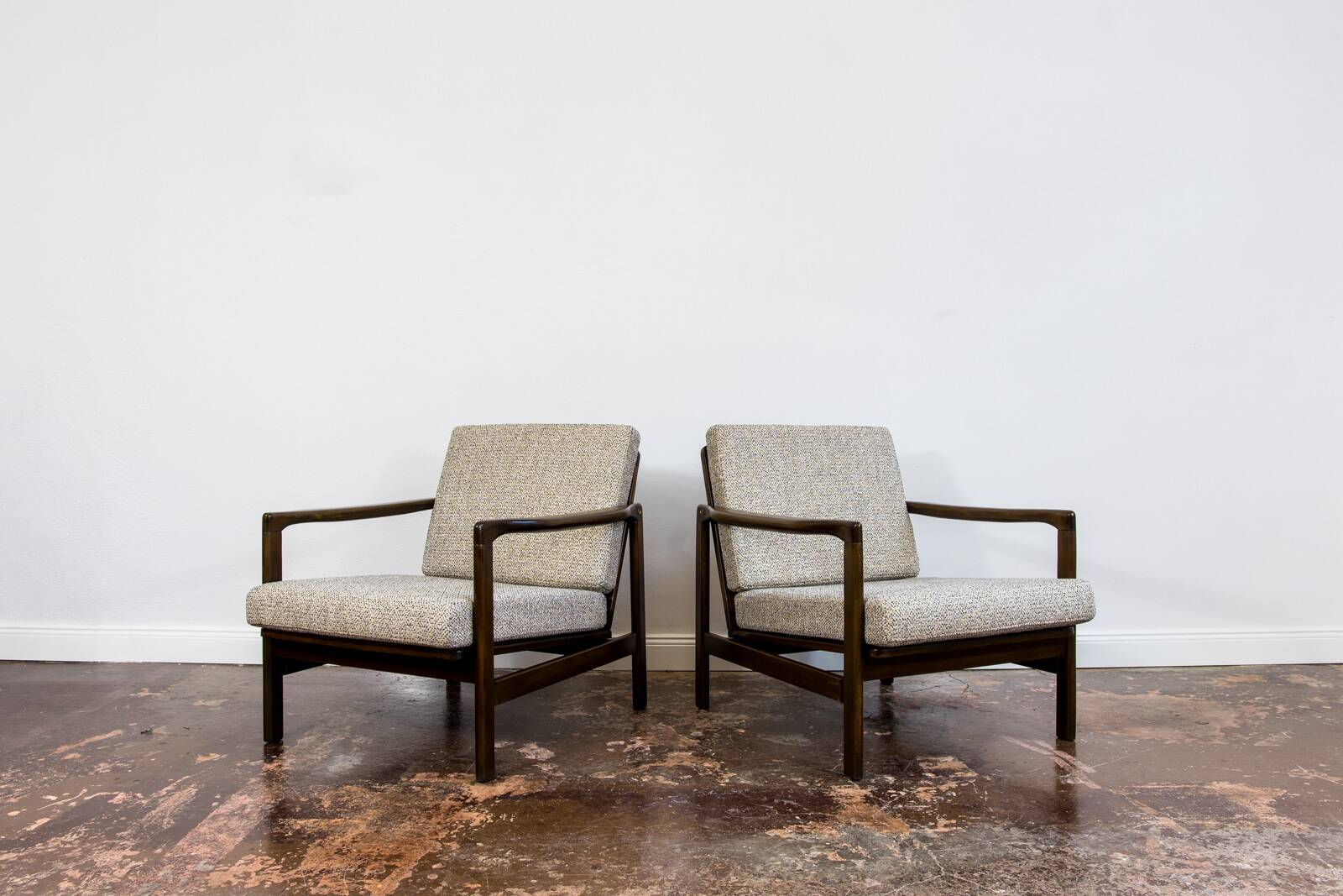 Mid Century Armchairs By Zenon Bączyk, 1960's, Set Of 2