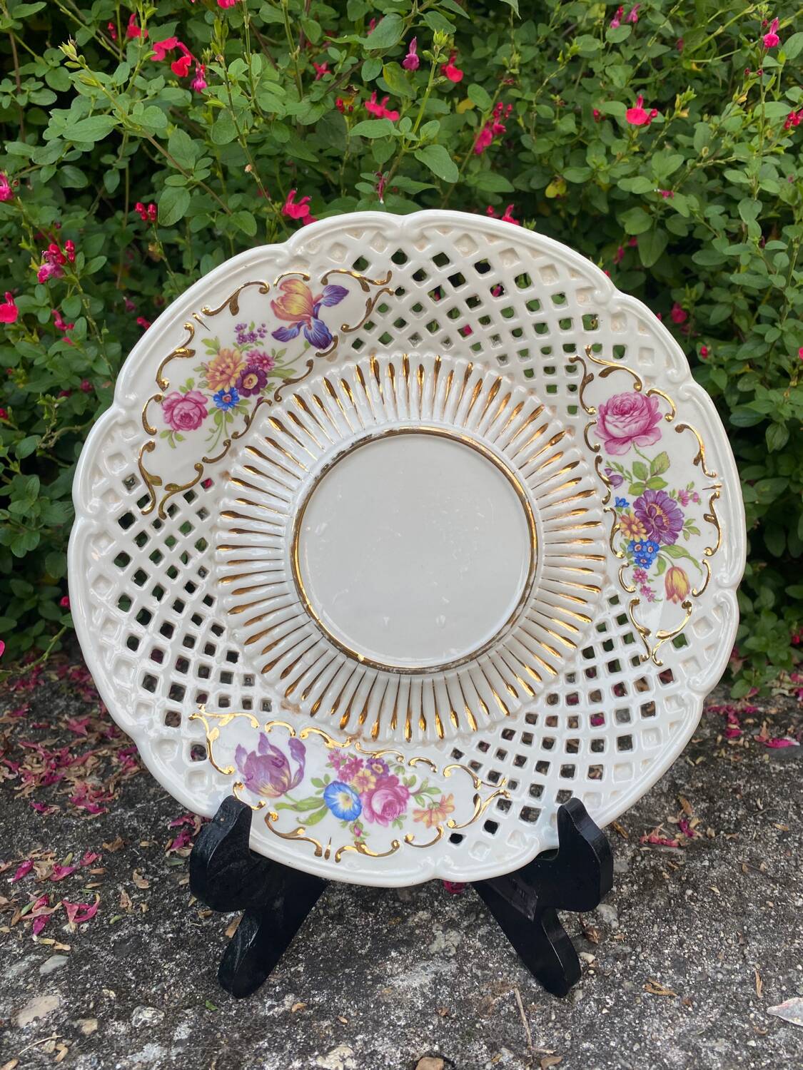 Meissen porcelain openwork plate