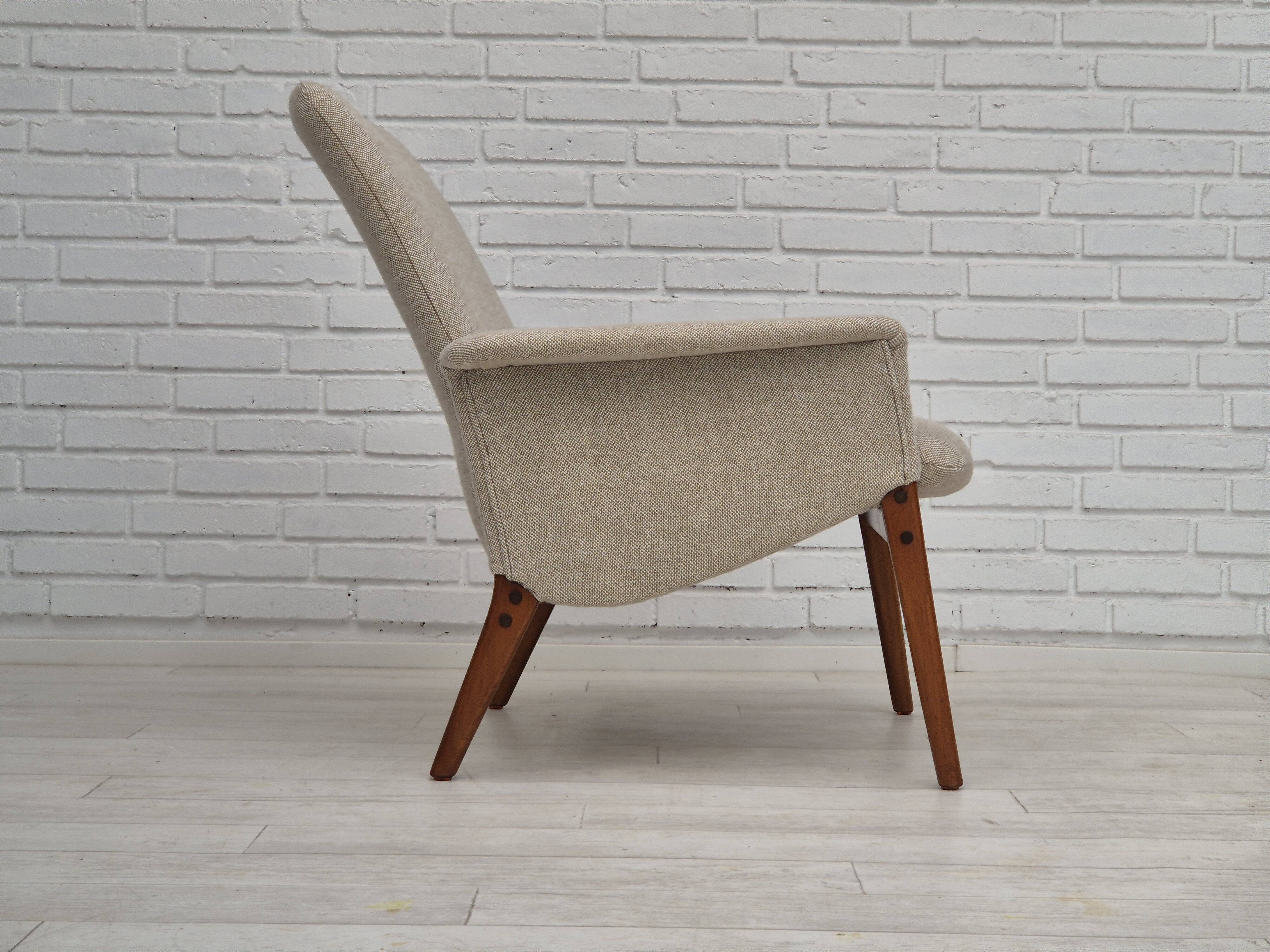 1960s, Danish design by Alf Svensson for Fritz Hansen, reupholstered easy chair model 4331.