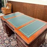 English Chesterfield Desk with Green Leather