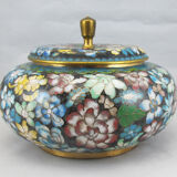 Pot lid in bronze enamel partition Chinese China
