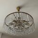 Vintage brass and crystal tassel chandelier