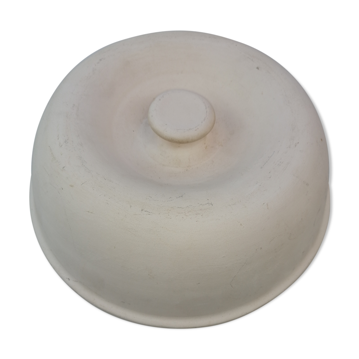 Plat avec cloche en terre cuite