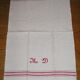 Set de 4 serviettes à nid d'abeille, monogramme point de croix MD