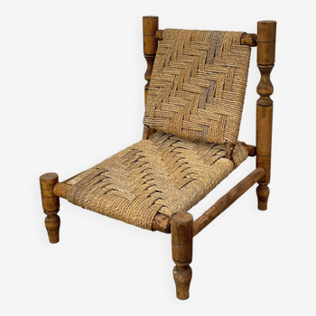 armchair in rope and beech