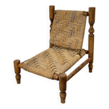 Rope and beech armchair