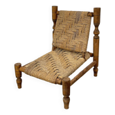 Fauteuil en corde et hêtre