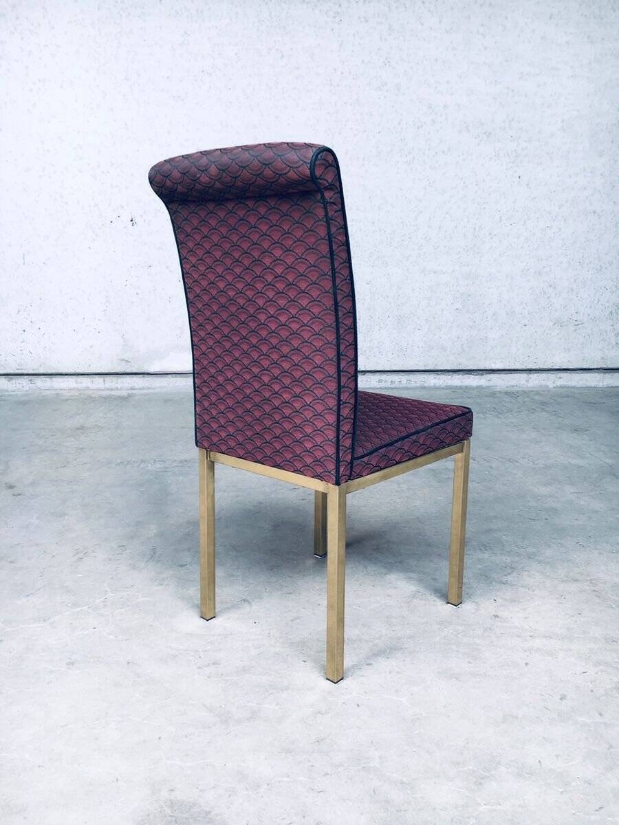 Hollywood Regency Style Design Dining Chair, 1970s, Belgium, Set of 6