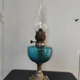 Cobalt blue kerosene lamp