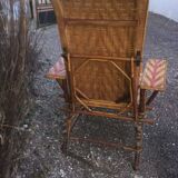 Vintage rattan long chair