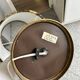 Lampe laiton et velours 1970