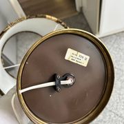 Lampe laiton et velours 1970