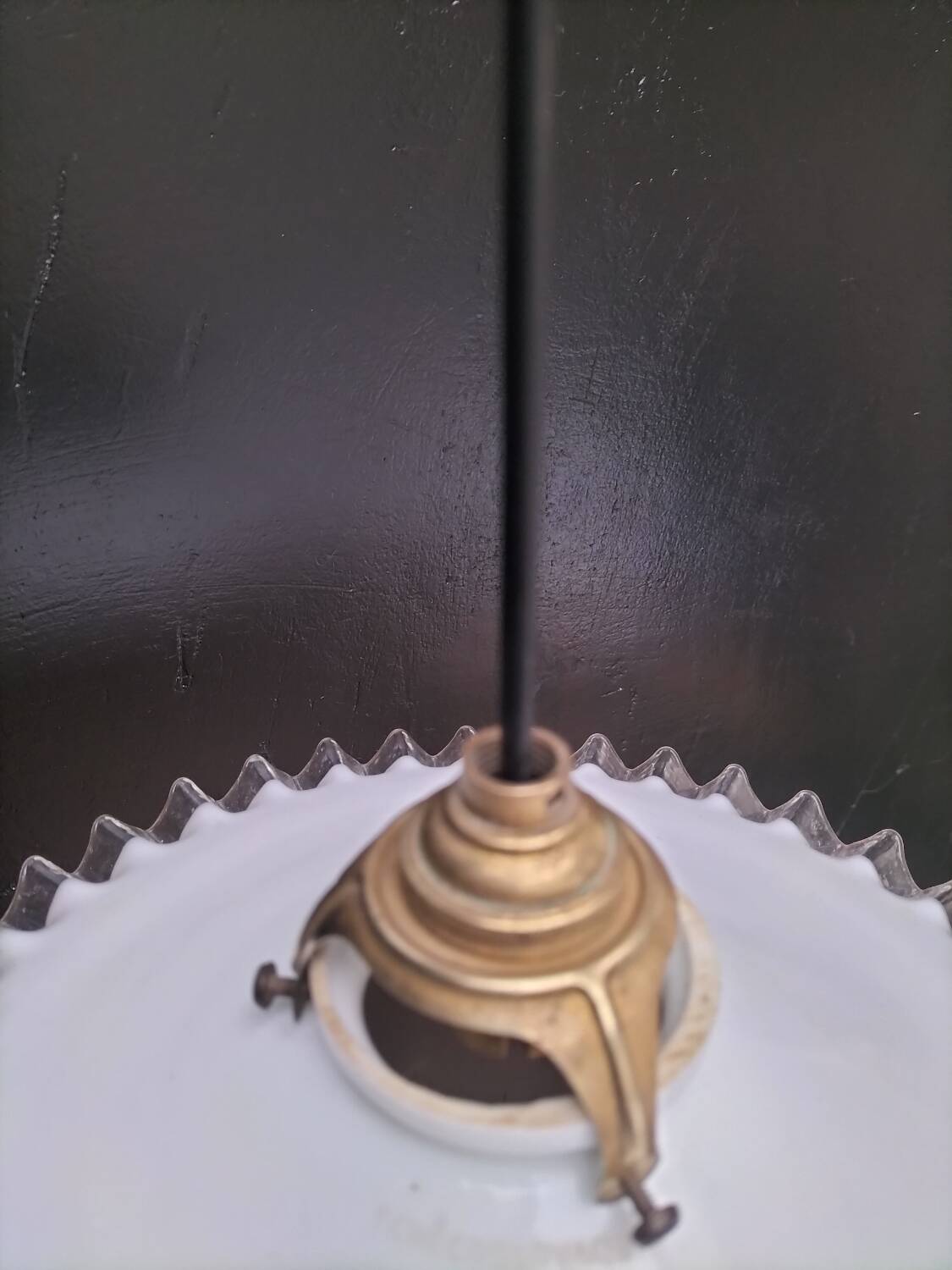 Opaline glass pendant light