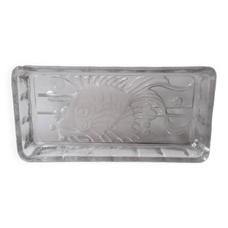 Fish pattern butter dish 1970 (17.5x8.5cm) A1