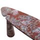Mid Modern Angelo Mangiarotti Italian Eros Pair of Consoles tables in Red Marble