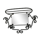 Twisted wrought iron wall-mounted coat rack