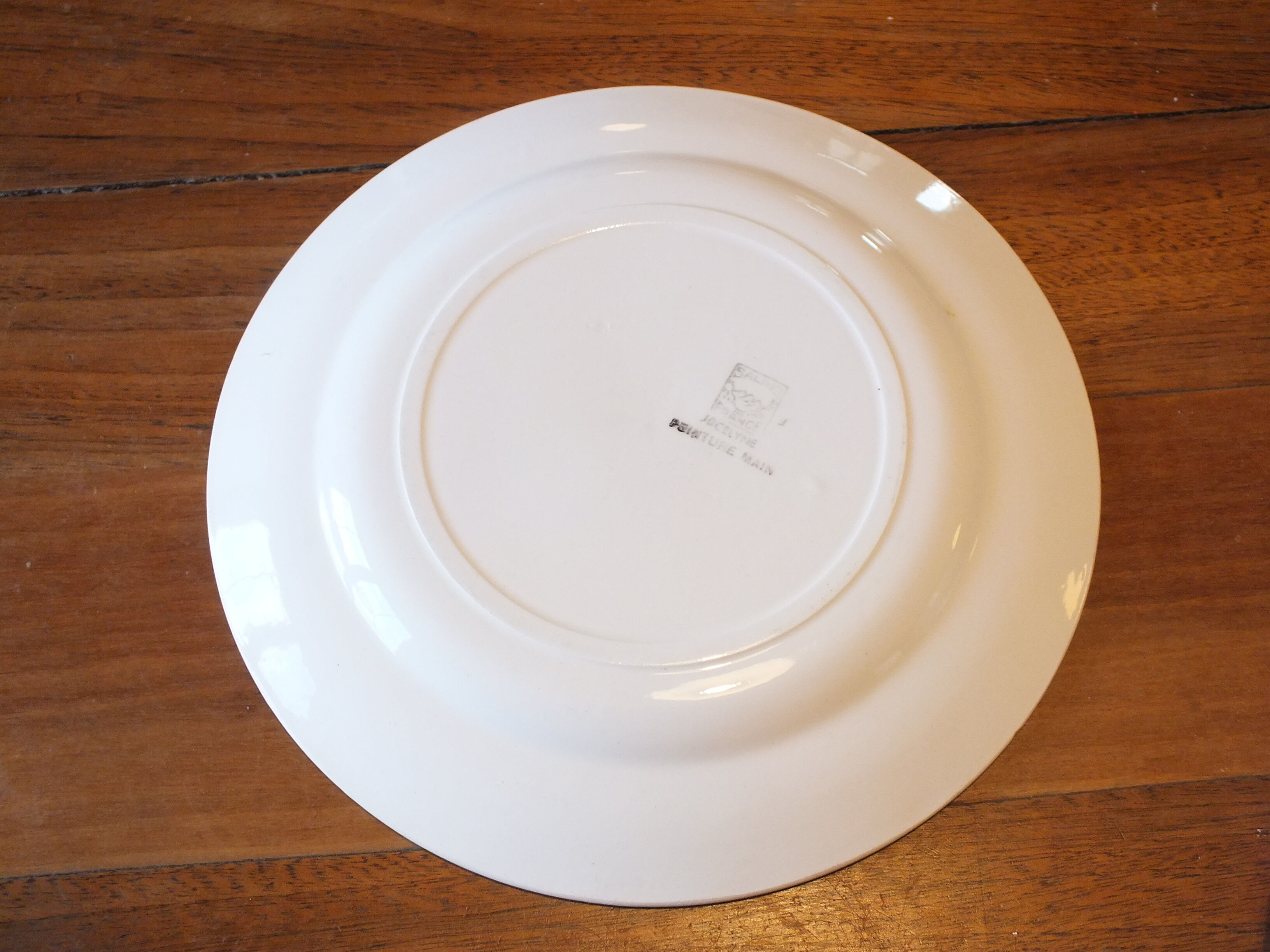 Round dish 50s Salins model Jocelyne - flowers