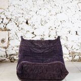Chauffeuse 1 place Togo aubergine par Michel Ducaroy pour Ligne Roset