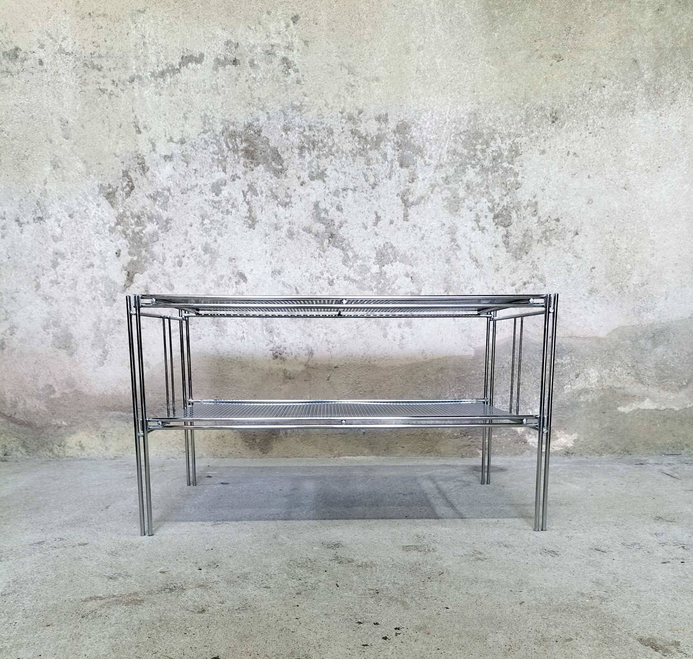 Chrome metal coffee table