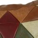 Vintage Patchwork Cushion Diamond Pattern Faux Leather 45cm
