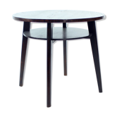 Round Black Coffee Table, Czechoslovakia 1960s