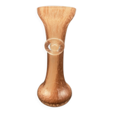 Vase soliflore vintage en verre soufflé, décor appliqué