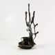 Brutalist cast iron candlestick, Belgium, 1960s.
