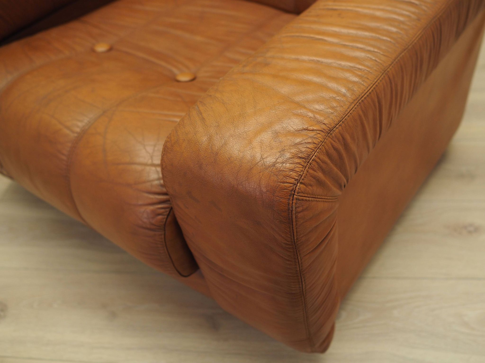 Brown armchair, Italian design, 1970s, production: Italy