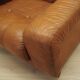 Brown armchair, Italian design, 1970s, production: Italy