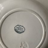 Set of 2 iron earthenware plates Garlands L.XVI from Salins
