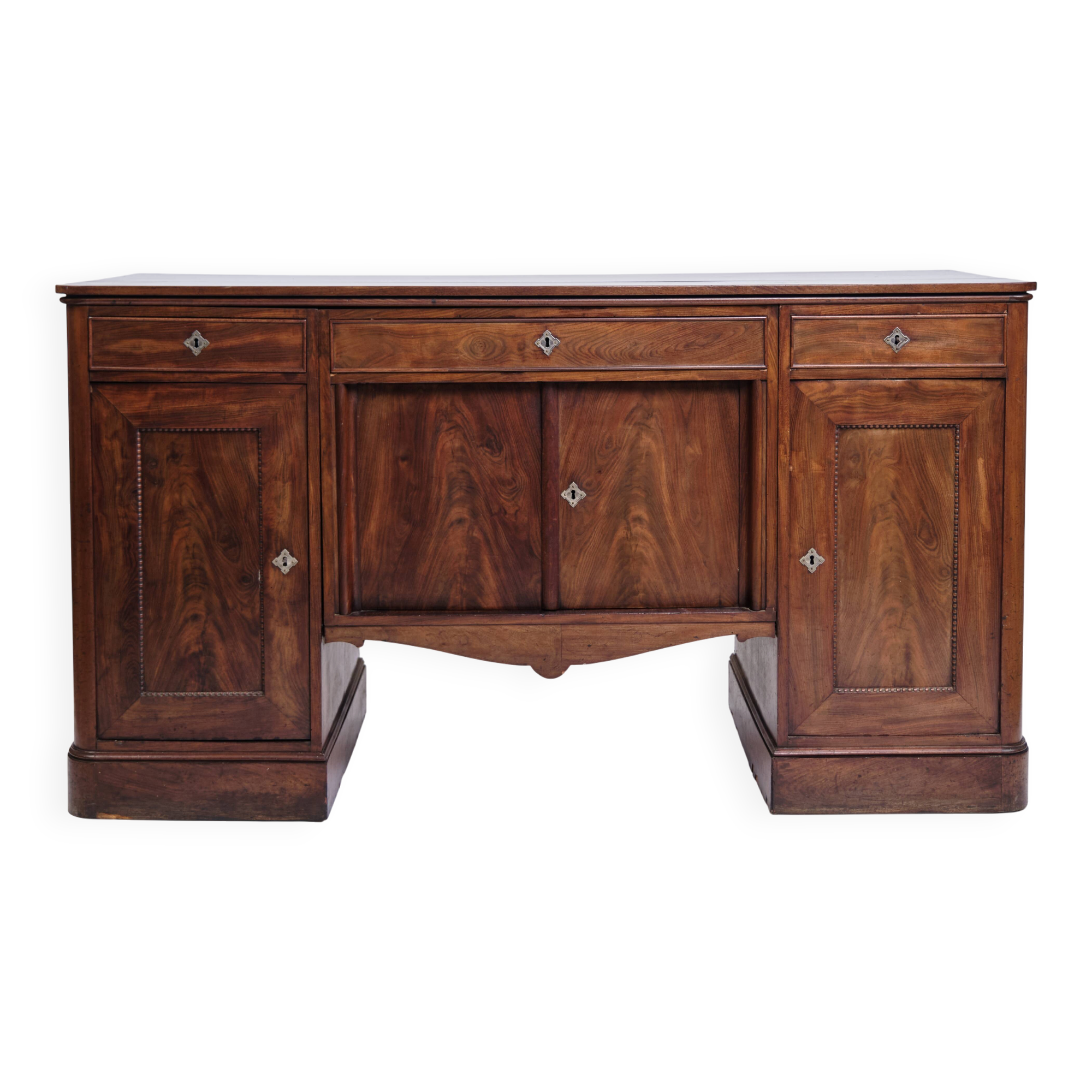 Sideboard / desk - hand-polished mahogany - English style - 1860s