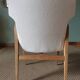 Scandinavian armchairs by Roger Landault in white.