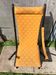 Napoleon III folding chair armchair black wood & vintage yellow fabric