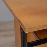 Vintage 1960s wooden desk and chair set italian design