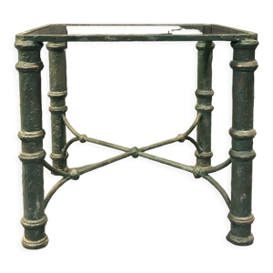 Table d’appoint en fer et vert