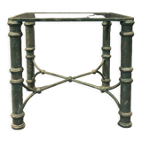 Table d’appoint en fer et vert patine antique
