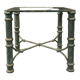 Iron and green antique patina side table