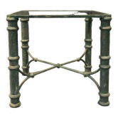 Table d’appoint en fer et vert patine antique