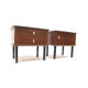 Set of 2 vintage bedside tables made in the 1950s