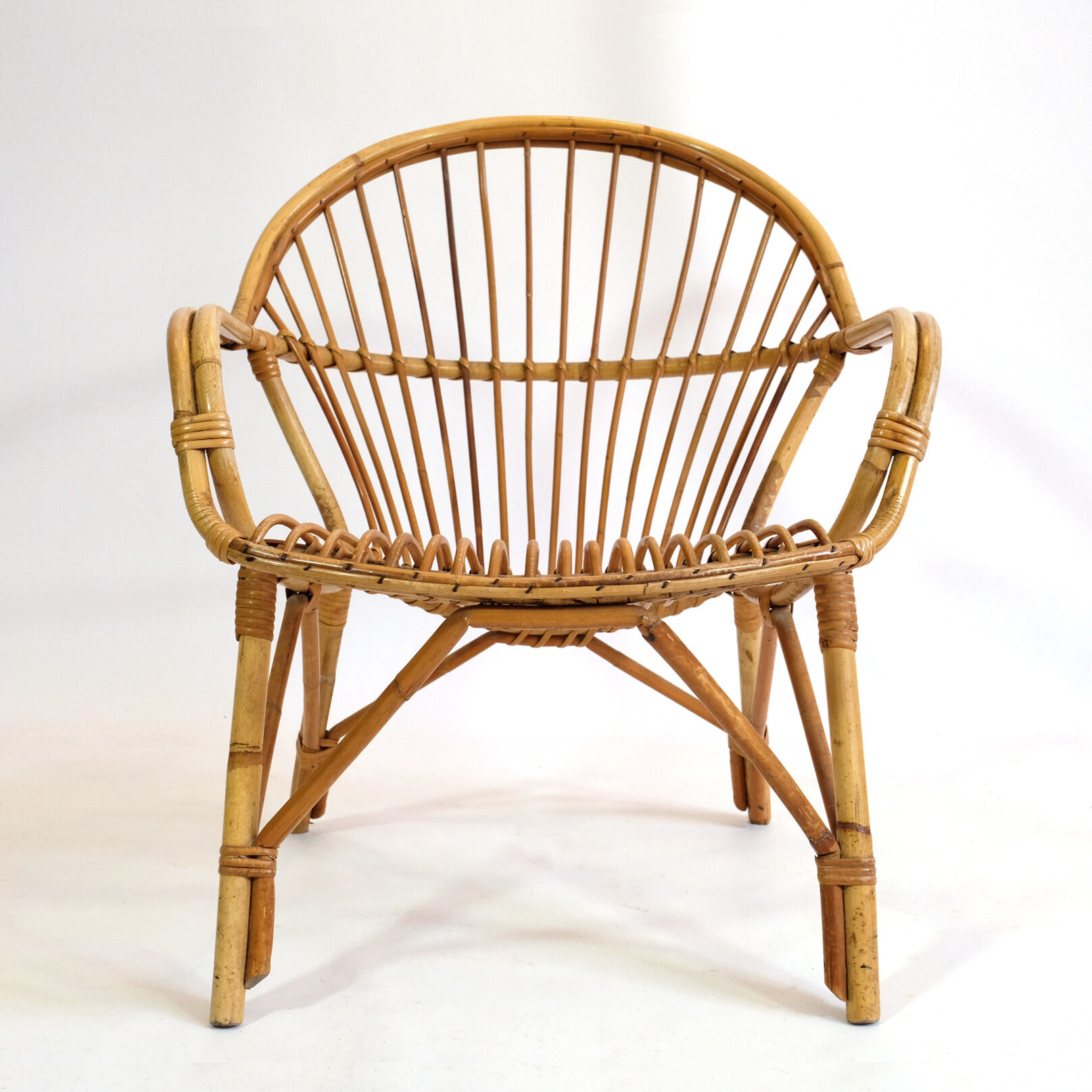 Fauteuil rotin des années 60-70