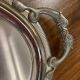 Large jean couzon stainless steel serving tray with fish decor handles