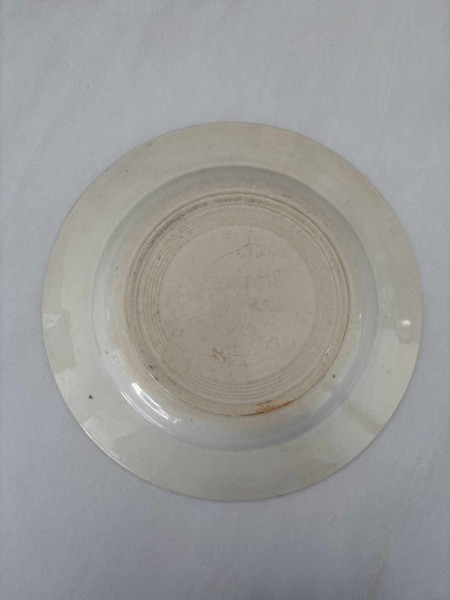 Hollow plate ironstone St Amand Trianon model green - earthenware a