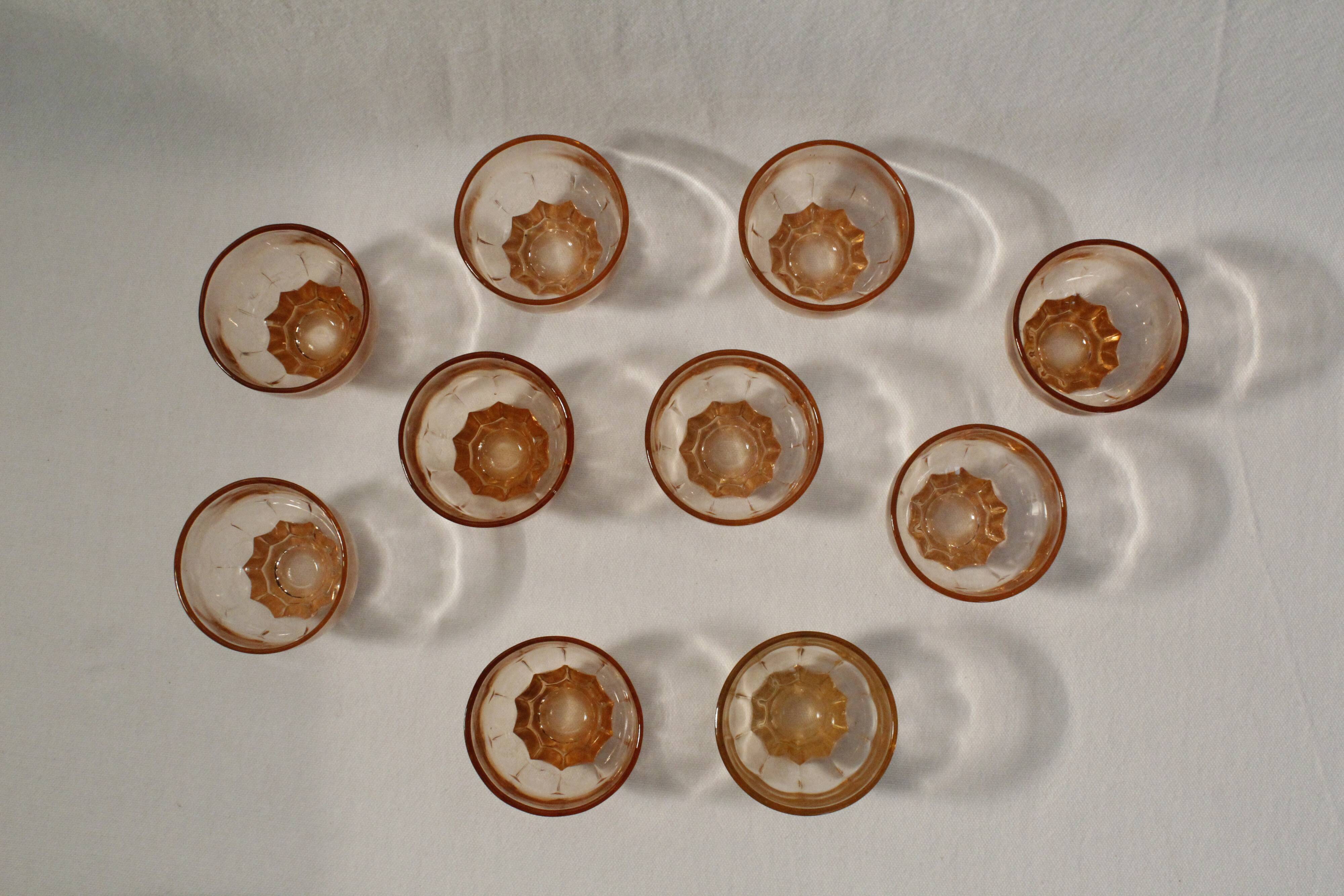 Set of 10 shot glasses - rosaline