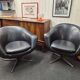 Vintage balloon shell armchair